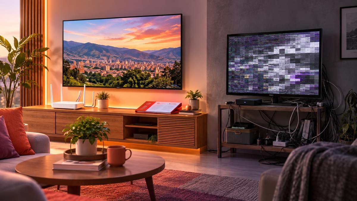 Comparación entre un servicio formal y un servicio informal de internet y televisión
